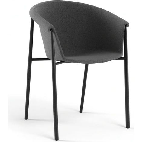 Electra, Set di 2 sedie in tessuto Grigio scuro (58cm X 56cm H. 79cm)  Duzzle (1/5)