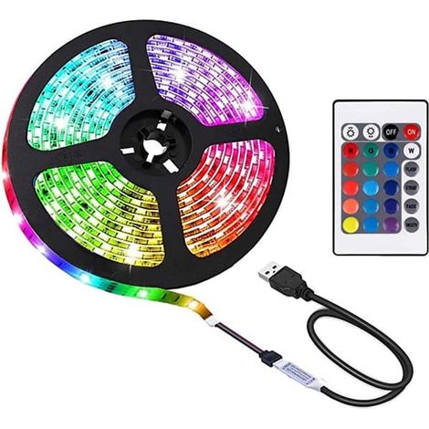 Waterproof LED light string with remote control 2.5 meters Black Black (1/5)