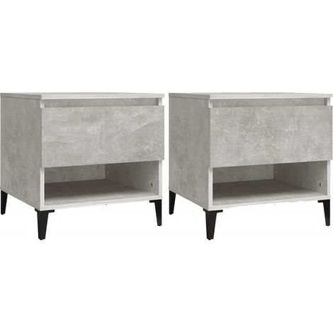 Maison Exclusive - Beistelltische 2 Stk. Betongrau 50x46x50 cm Ho