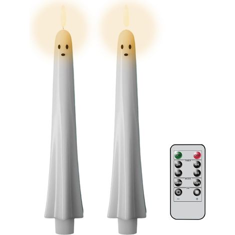 Fausses Bougies Effiles Fantmes Halloween PilesDcoration (1/5)