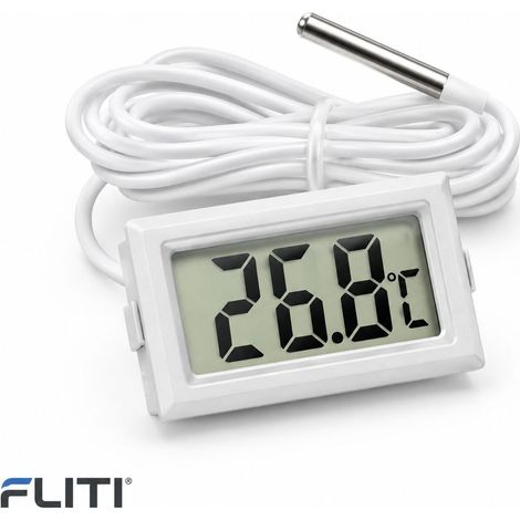 Thermomètre LCD Numérique Étanche -50℃ à 110℃ - Sonde 100cm - Réfrigérateur Congélateur Aquarium Particulier (1/5)