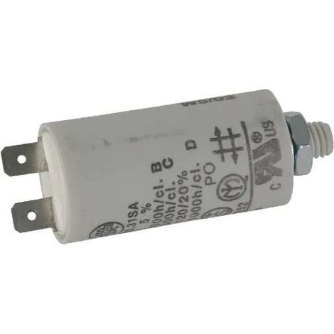Cyclingcolors – Condensateur de démarrage universel 2µF 450V – Ø25mm longueur 49mm – Fixation M8 avec 2 cosses – Pour moteurs d'appareils électriques