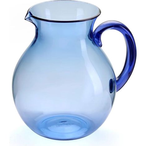 GUZZINI Caraffa "Balloon" 2 Lt in Plastica a Base Biologica Blu – Caraffa Leggera e Pratica per Cucina e Tavola