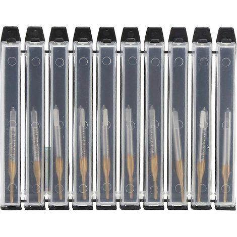 10 tarauds revêtus de titane, HSS, filetage métrique JIS M1,4x0,3 (1/4)
