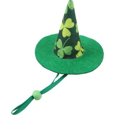 Chapeau de sorcière Shamrock pour chien, couvre-chef,-B01 (1/5)