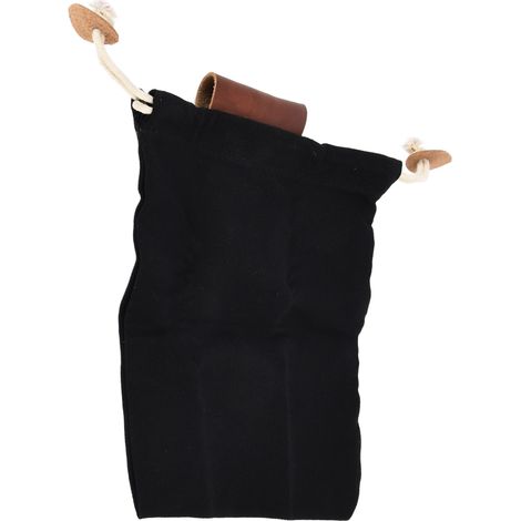 Schwarze Obstpflücktasche aus Leder und Canvas für Camping und Obstsammeln (1/5)