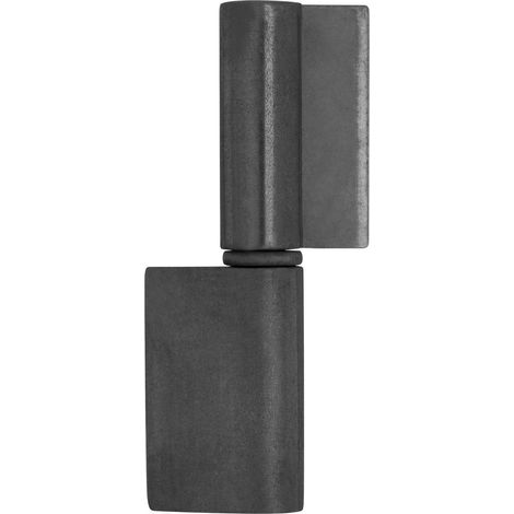 2er Pack - Anschweißband Außen-Ø 18 mm / H: 112 mm mit langer Fahne Stahl schwarz (1/2)