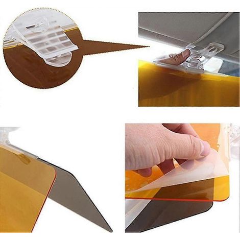 Pare-soleil de voiture 2 en 1, lunettes éblouissantes, vision jour et nuit, protection solaire, protection UV, pliables, haute définition Pare-soleil (1/4)