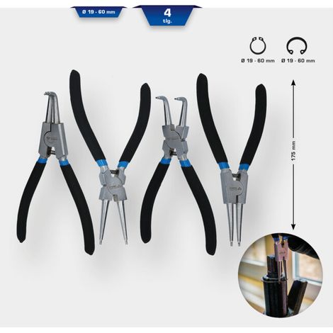 BRILLIANT TOOLS Jeu de pinces à circlips 4 pcs 175 mm - BT067000 (1/5)