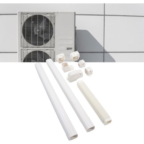 Kit de 400 caches décoratifs pour tuyaux PVC encastrés, compatibles avec les climatiseurs split, centraux et les pompes à chaleur. (1/5)
