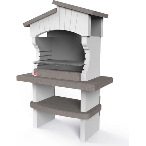 barbecue a legna o carbonella in calcestruzzo sarom fuoco "bogota'" 125x64x184 cm (1/2)