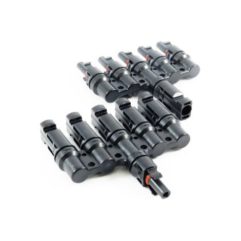 1 - 6 fach Solarstecker kompatibel mit MC4 Solarkabel Y-Verteiler für Solaranlage T 5 fach Stecker