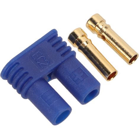 10 jeux de fiches bananes femelles EC2 type 13.021 de 2 mm plaquées or avec boîtier extérieur pour batteries RC (1/5)