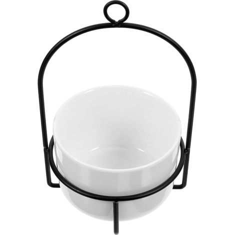 Homoyoyo Pot de fleurs suspendu créatif en céramique et fer pour mini cactus (1/5)