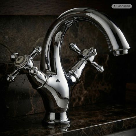 Robinet mélangeur rétro Nostalgie PaulGurkes pour lavabo (1/5)