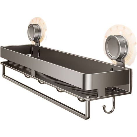 Etagere Douche Inox Ventouse éTagèRe De Douche L50cm Avec barre de crochet (1/4)