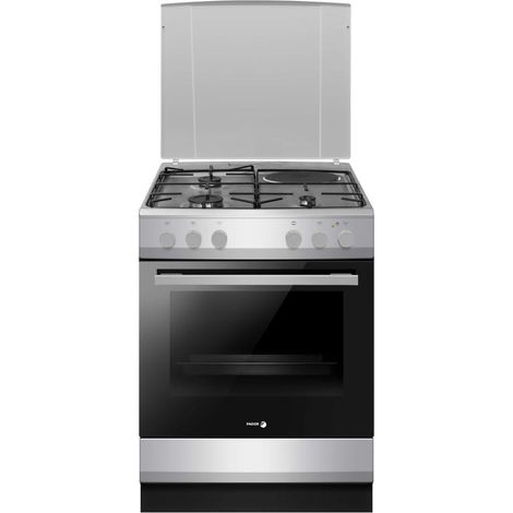 Fagor – Cuisinière mixte 4 foyers – Type de plaque : mixte – Convection multifonction – Nettoyage par catalyse – Classe énergétique A – Volume 62L