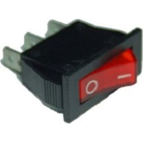 Interruptor unipolar rojo 11x30