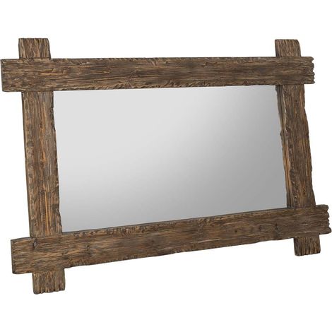 Espejo de madera marrón 198x4x120h cm (1/5)