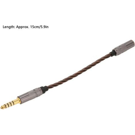 Câble Adaptateur Casque - 4 4 Mm Mâle Vers 2 5 Mm Femelle - Équilibré - 15 Cm - Cuivre Sans Oxygène - Plaqué Or (1/5)