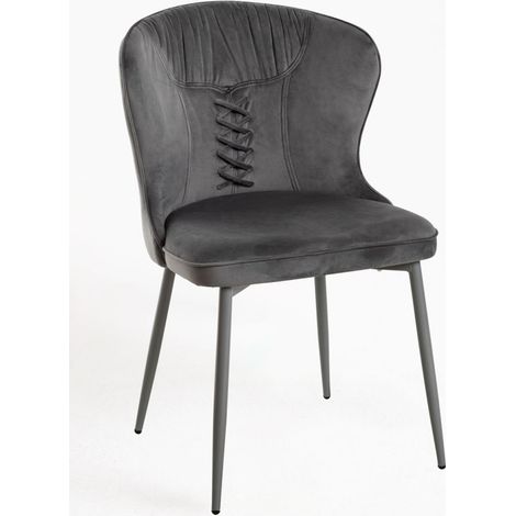 Sillas Comedor - Silla Anuik Terciopelo - Gris