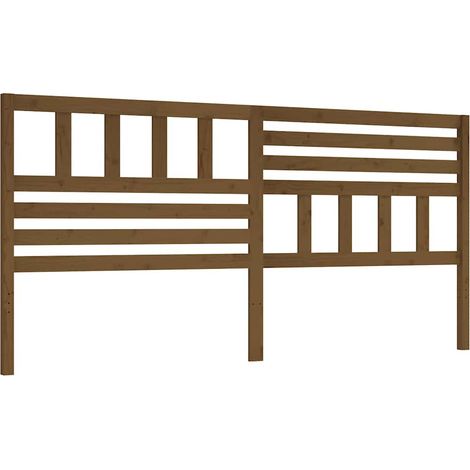 Maison Exclusive - Cabecero de cama madera maciza de pino marrón (1/5)