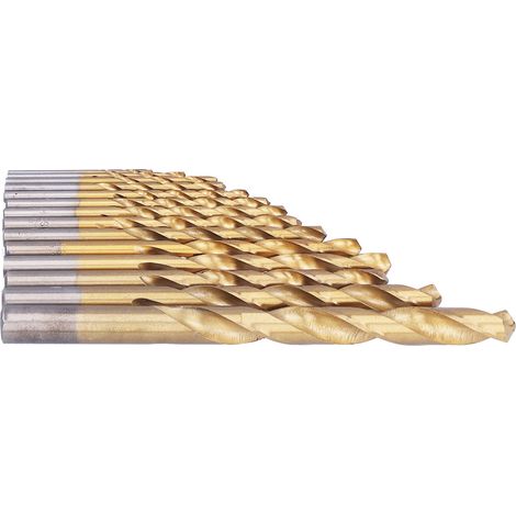99 forets hélicoïdaux HSS plaqués titane, de 1,5 mm à 10 mm, 14 spécifications, avec coffret de rangement (1/5)