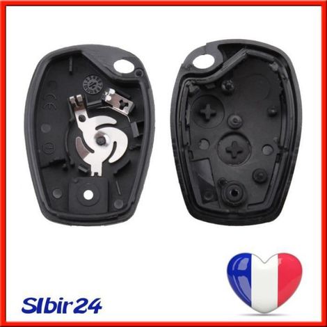 Coque Pour Télécommande - Compatible Renault Clio 3 Modus Twingo 2 Master Kangoo - 2 Boutons - Avec Pile Et 2 Switchs - 1 Pièce (1/2)
