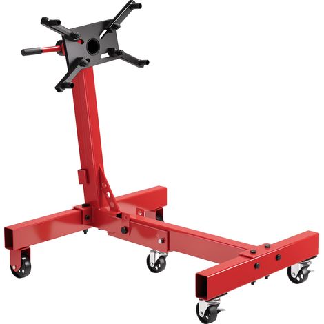 Wiltec Motorständer bis 680 kg, Motorheber mit 360° Lenkrollen, Getriebeheber mit Montagekopf drehbar, Getriebehalter klappbar, robuste Motorhalterung