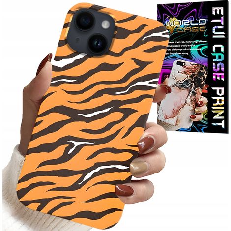 Custodia per iPhone 15 - cover posteriore con strisce di tigre + vetro (1/5)