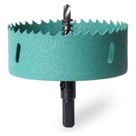 22 mm Scie cloche bimétallique, coupe-trou à usage intensif pour le bois, le métal, l'acier inoxydable, le plastique, les cloisons sèches et les panneaux de fibres (vert) (1/5)