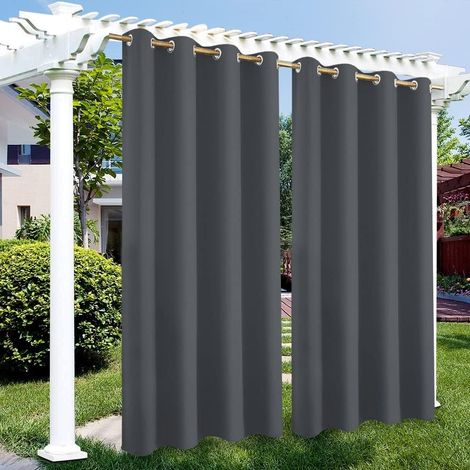 Rideau Imperméable Extérieur,Fait sur Mesure Rideau pour Pergola,Isolation Thermique, Coupe-Vent Rideaux occultants Convient pour Les Jardins, Pavillons,Terrasse-1 pièce,24 Couleurs (274132cm) (1/5)