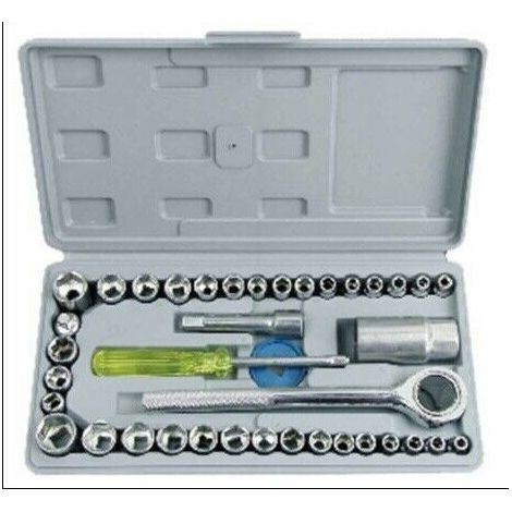 KIT CHIAVI A BUSSOLA SET 40 PEZZI IN POLLICI GIRAVITE CRICCHETTO VALIGETTA
