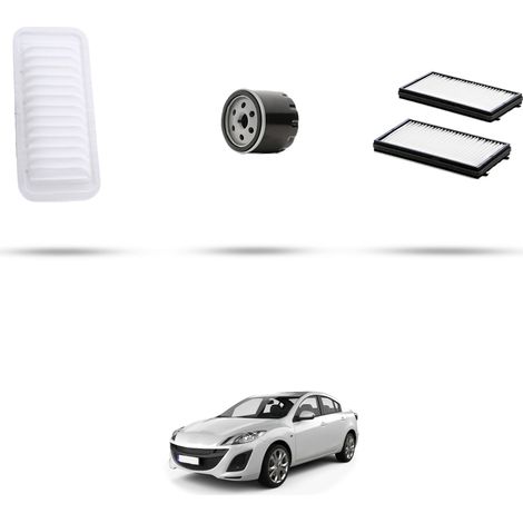 Kit tagliando 3 filtri compatibile con Mazda 3 (BL) 1.6 77kw dal 2009 (1/4)