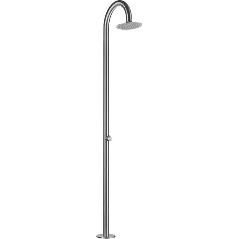 SINED Ducha de Acero Inoxidable AISI 316L Satinado para Agua Fría Resistente a Agentes Atmosfericos Diámetro 6 cm Ideal para Piscinas y Jardines Modelo Palau (1/5)