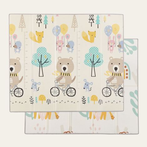 CASABEL Tapis d’Éveil Bébé 180×150 cm, Pliable, Motifs Ours