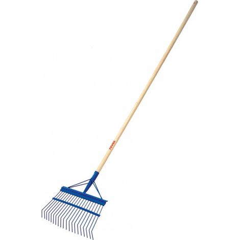 Râteau à gazon acier 20 dents avec manche bois - 48 cm - REVEX (1/2)