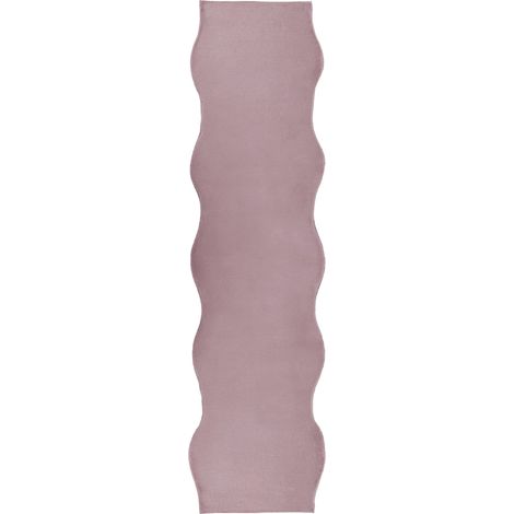 Tapis Moderne en Fausse Fourrure 80 x 300 cm à Poils Longs Accessoire Bureau Couloir Violet Dawa (1/5)