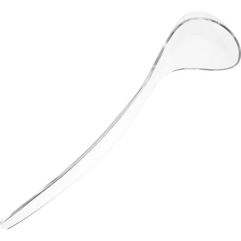 Louche soupe plastique transparent 33,5 cm, manche confortable, lavable lave-vaisselle, pour pique-nique/fête (1/5)
