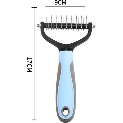 Brosse professionnelle pour chien et chat – Enlève sous-poil et nœuds – Poignée TPR ergonomique – Dents en acier inoxydable antirouille (1/5)