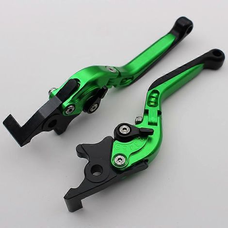 Frein à double disque, klaxon pour véhicule électrique, moto électrique, pompe à poussée latérale, frein modifié, guidon, réglage, poignée en alliage d'aluminium, tige de traction AC (1 paire verte) (1/5)
