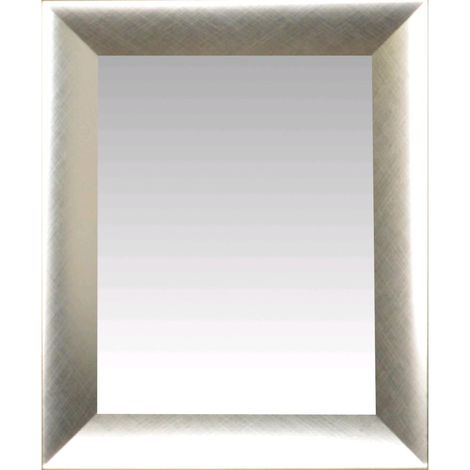 Specchiera decorativa Specchio da Parete Moderno con Cornice Argento 50x70 cm Grun (1/2)