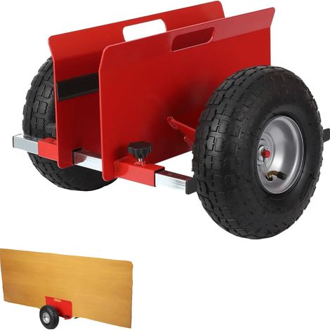 Chariot de panneau, capacité lourde, design réglable, rouge (1/2)