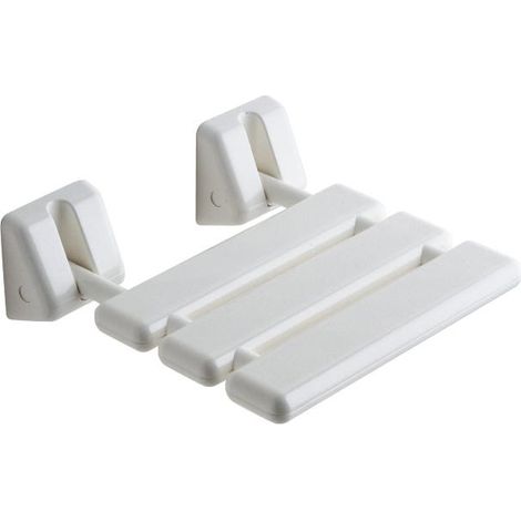 Duschklappsitz Weiß Aus Duroplast Und Metall