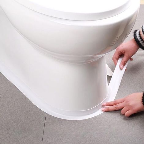 1 rouleau de ruban adhésif d'étanchéité blanc imperméable - 3,2 mètres × 37 millimètres - installation rapide et facile - bande d'étanchéité adhésive pour salles de bain (1/5)