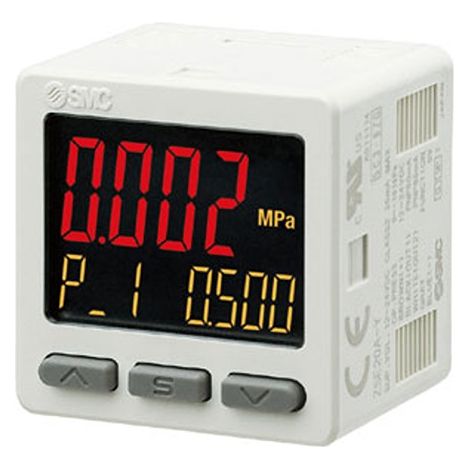 Interrupteur de pression SMC, 10bar max, M5 x 0,8 PNP collecteur ouvert 2 sorties + tension analogique ( Prix pour 1 )