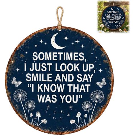 Panneau commémoratif à suspendre « I Know That Was You » - Plaque commémorative de pissenlit - Cadeau de condoléances pour vos proches ou animaux de compagnie - Décoration extérieure pour jardin (1/5)