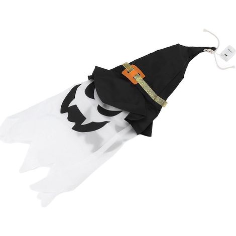 Batteriebetriebene LED-Lichterkette in Geisterform, 3 warme Lichtmodi, ideal für Halloween, zum Aufhängen im Haus oder im Garten. (1/3)