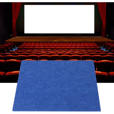 Lot de 6 panneaux acoustiques en mousse de coton insonorisante et absorbante pour studio de cinéma KTV (bleu) (1/5)