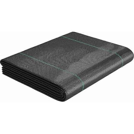 Unkrautvlies 10 m 100 g/m² - Reißfeste Geotextil-Unkrautbekämpfungsfolie - Hohe UV-Empfindlichkeit (5 m x 2 m, gefaltet)